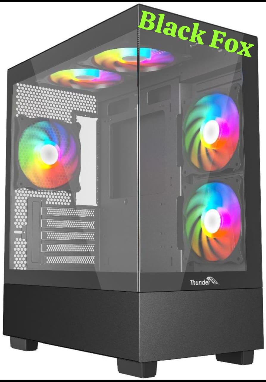 Thunder Casing Black Fox TGC 747 3 RGB Fans Thunder Casing Black Fox TGC 747 3 RGB Fans